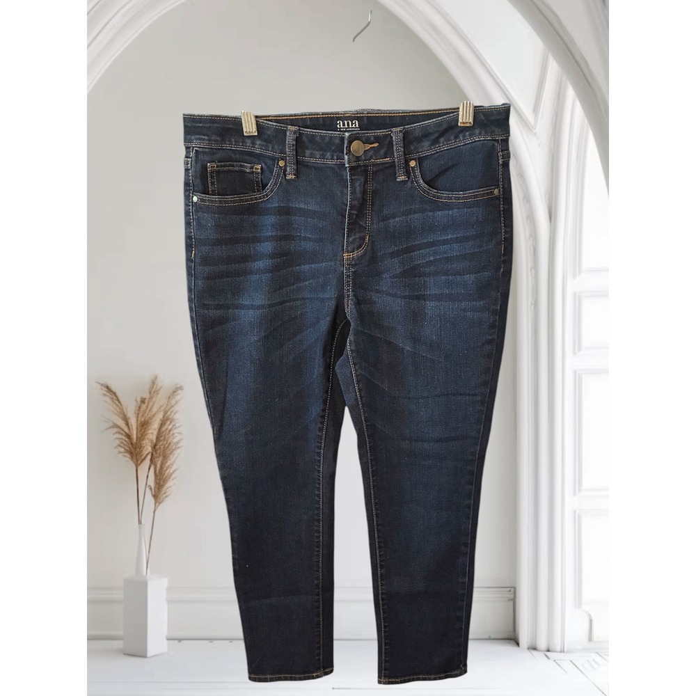 Anna New Approach Dark Wash Denim Skinny Crop Jeans‎ Women's Size 10